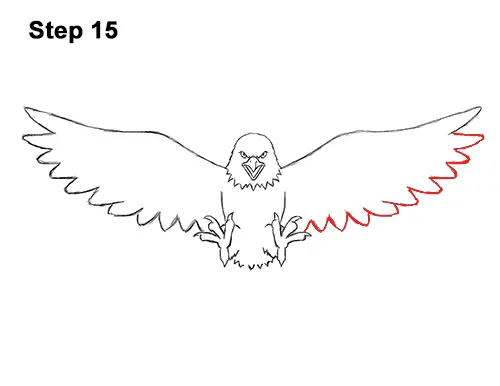 How to draw angry cartoon bald eagle flying wings talons 15 How to draw angry cartoon bald eagle flying wings talons 15
