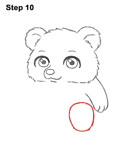 Draw a Cartoon Teddy Bear Sitting 10 How to Draw a Cute Little Mini Chibi Cartoon Brown Bear Cub 10