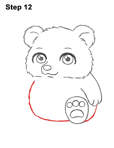 Draw a Cartoon Teddy Bear Sitting 12 How to Draw a Cute Little Mini Chibi Cartoon Brown Bear Cub 12