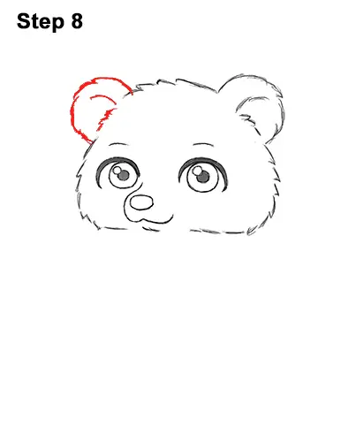 Draw a Cartoon Teddy Bear Sitting 8 How to Draw a Cute Little Mini Chibi Cartoon Brown Bear Cub 8