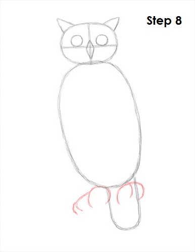 Great Horned Owl Drawing 8 Draw Great Horned Owl 8