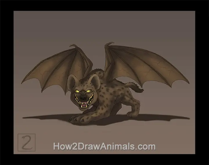 Special Winged Hyena Digital Drawing Special Winged Hyena Digital Drawing