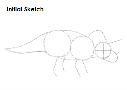 Triceratops Drawing Sketch Draw Triceratops Sketch