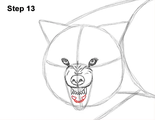 draw wolf snarling 13