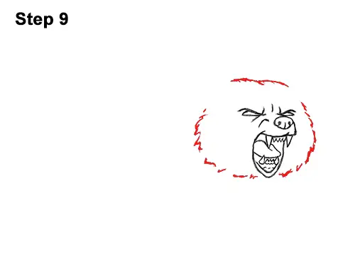 Draw Angry Mean Growling Roaring Cartoon Bear 9