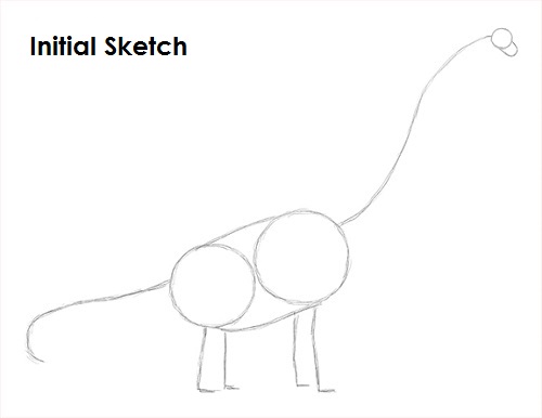 Brachiosaurus Dinosaur Sketch Draw Brachiosaurus Sketch