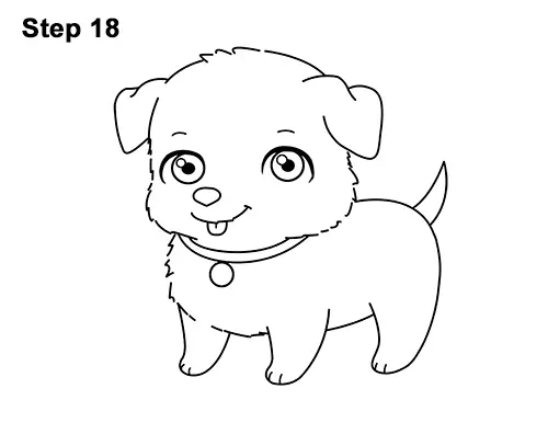 How to Draw a Puppy (Cartoon)