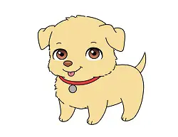 How to Draw a Cartoon Puppy Dog Retriever