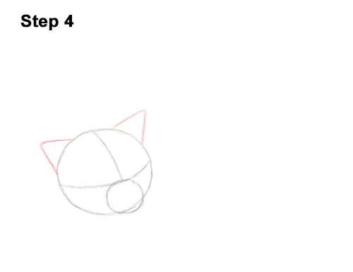 How to Draw a Cat Kitten Sleeping 4