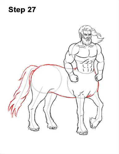 How to Draw a Centaur Horse Human Mythology 27