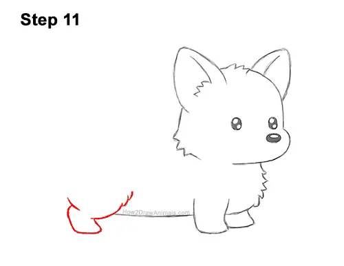 How to Draw Cute Cartoon Corgi Puppy Dog Chibi Kawaii 11