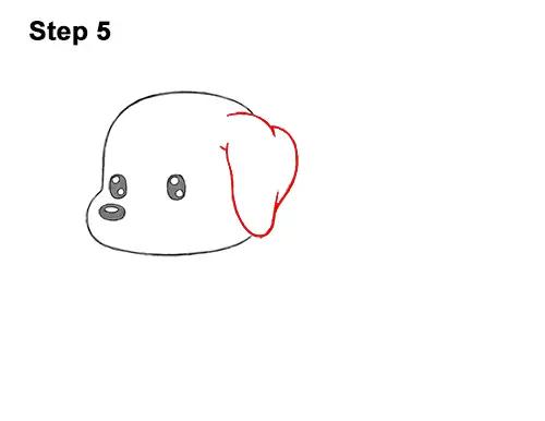 How to Draw a Cute Cartoon Dachshund Wiener Puppy Dog Chibi Kawaii 5