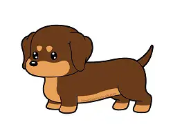 How to Draw a Cartoon Puppy Dog Dachshund Wiener