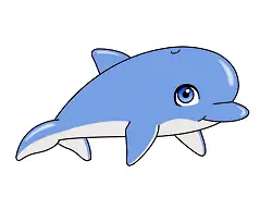 How to draw a Cute Cartoon Chibi Kawaii Dolphin