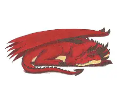 How to Draw a Red Dragon Sleeping