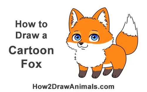 How to Draw a Cute Cartoon Red Fox Chibi Little Mini