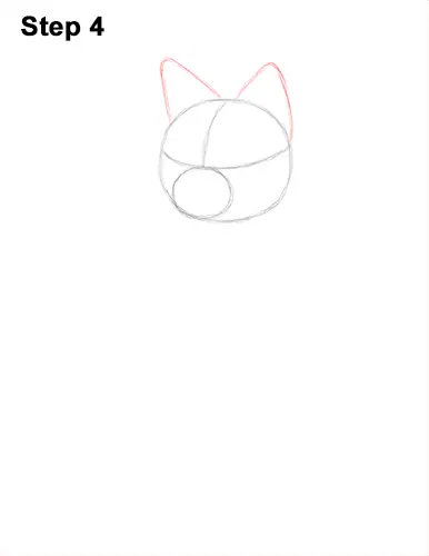 How to Draw a Red Fox Sitting 4