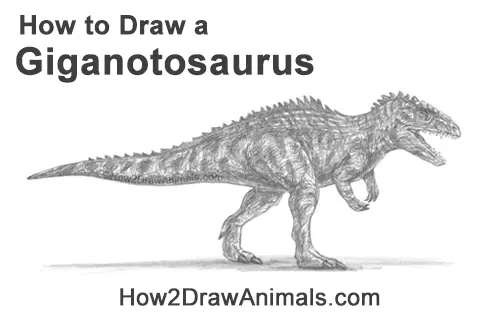 How to Draw a Giganotosaurus Dinosaur from Jurassic World Dominion