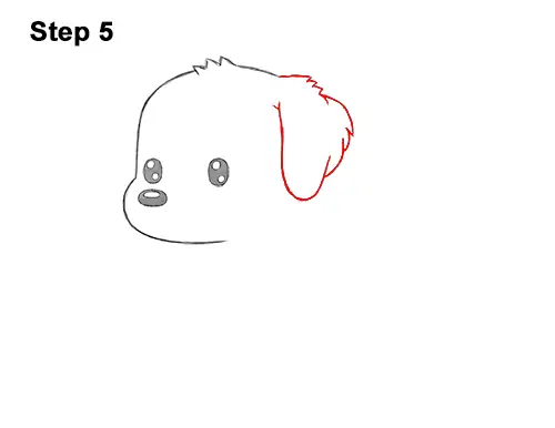 How to Draw a Cute Cartoon Golden Retriever Puppy Dog Chibi Kawaii 5