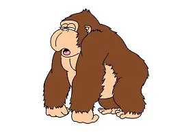 How to Draw a Funny Cartoon Gorilla