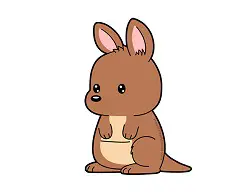 How to Draw a Red Kangaroo Cartoon Chibi Kawaii