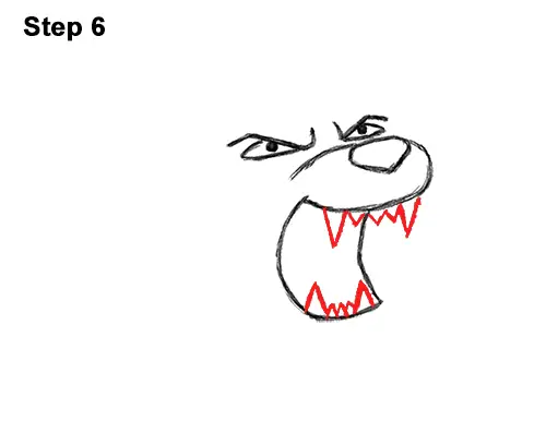 How to Draw Tough Cool Angry Cartoon Lion Roaring 6