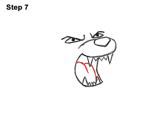 How to Draw Tough Cool Angry Cartoon Lion Roaring 7