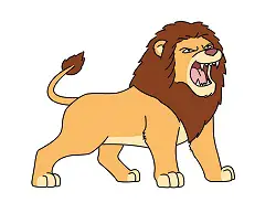 How to Draw a Cartoon Lion Roaring