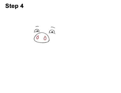 How to Draw a Cute Little Mini Funny Cartoon Pig Piglet 4