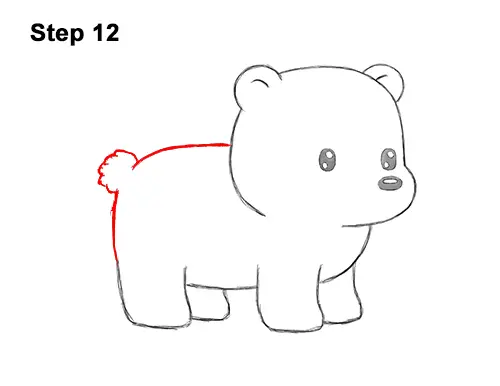 How to Draw a Polar Bear (Cartoon) VIDEO & Step-by-Step Pictures