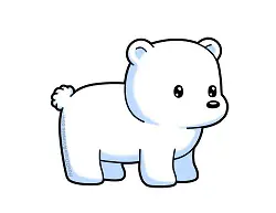 How to draw a Cute Cartoon Polar Bear Chibi Kawaii