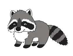 How to Draw a Cute Cartoon Raccoon