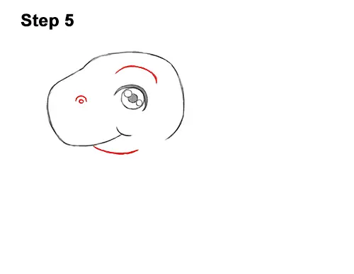 How to Draw a Cute Cartoon T. Rex Dinosaur Chibi Kawaii 5