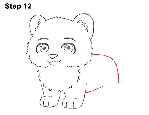 Draw Cartoon Mini Little Tiger Cub 12
