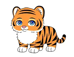 How to Draw a Cartoon Tiger