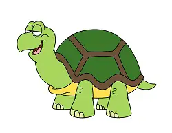 How to Draw a Cartoon Turtle Tortoise
