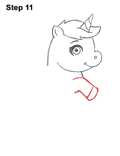 How to Draw a Cute Little Mini Chibi Cartoon Unicorn Horse Pony 11
