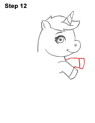 How to Draw a Cute Little Mini Chibi Cartoon Unicorn Horse Pony 12