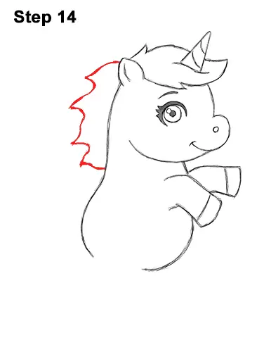 How to Draw a Cute Little Mini Chibi Cartoon Unicorn Horse Pony 14