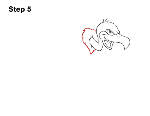How to Draw a Cool Cartoon Vulture Condor Buzzard 5