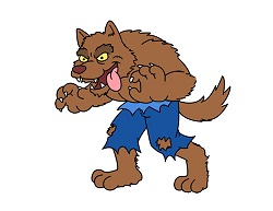 How to draw a cartoon Werewolf