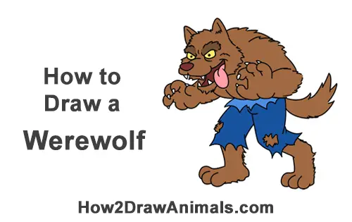 How to Draw Cartoon Werewolf Wolf Monster Halloween