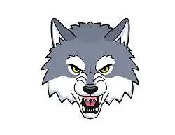 How to Draw a Growling Snarling Angry Cartoon Wolf Head