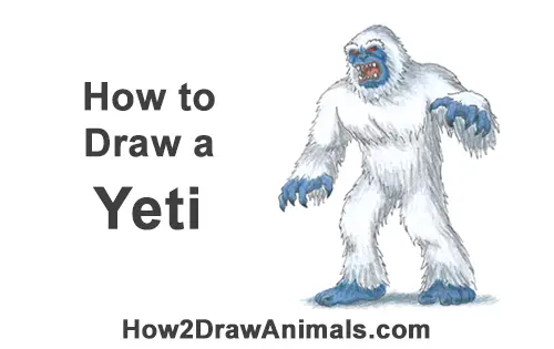 How to Draw a Yeti Abominable Snowman Monster Color